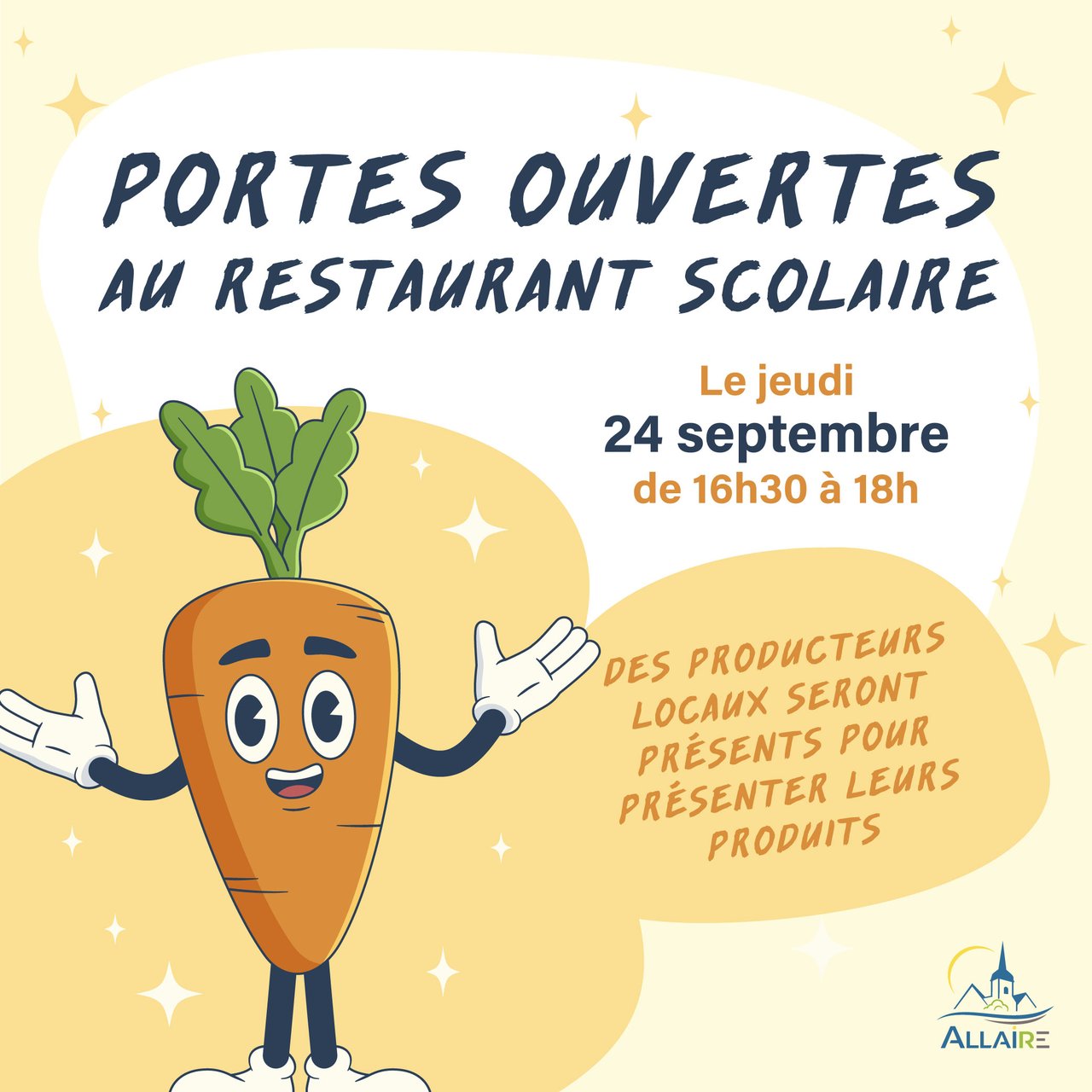 PORTES OUVERTES au restaurant scolaire le jeudi 24 septembre