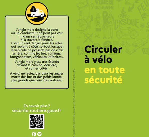 Petit message de la SECURITE ROUTIERE à destination de nos amis cyclistes !
