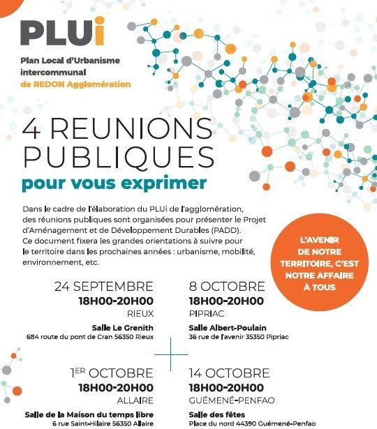 4 REUNIONS PUBLIQUES pour échanger sur le devenir de notre territoire…