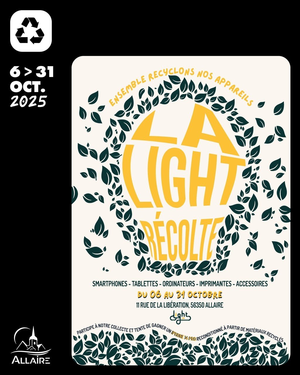 La light Récolte – Recyclons nos appareils