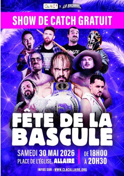 Fête de la Bascule suite… un spectacle de Catch sur la place de l’Eglise !