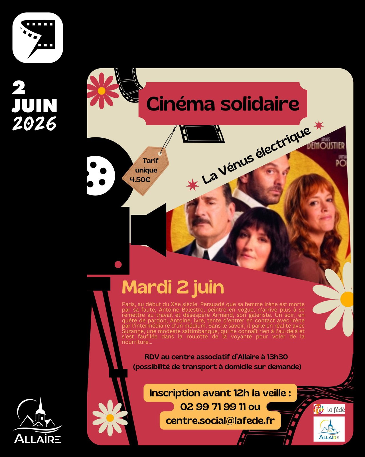 Cinéma solidaire mardi prochain !
