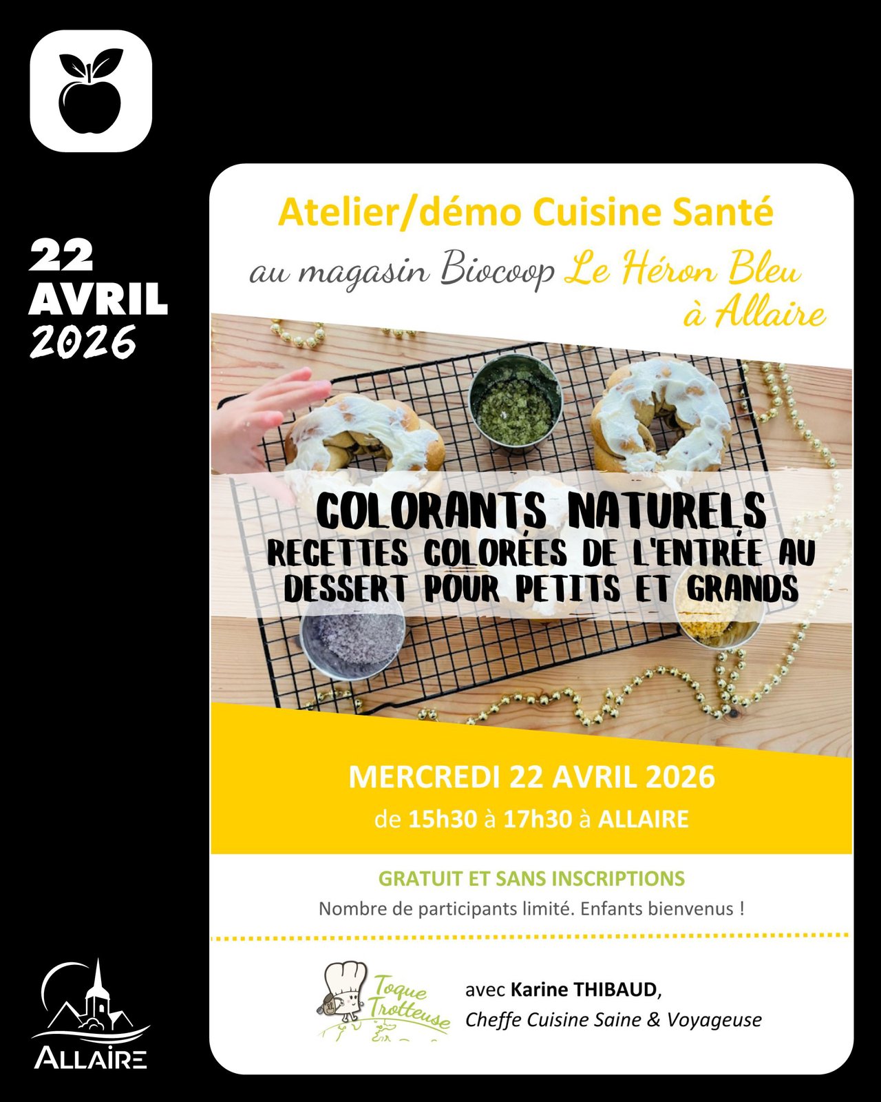 Atelier cuisine à la Biocoop le 22 avril