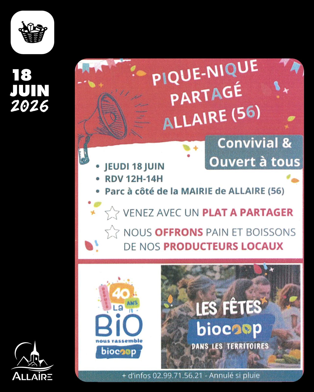 Pique-nique partagé · 40 ans de la Biocoop