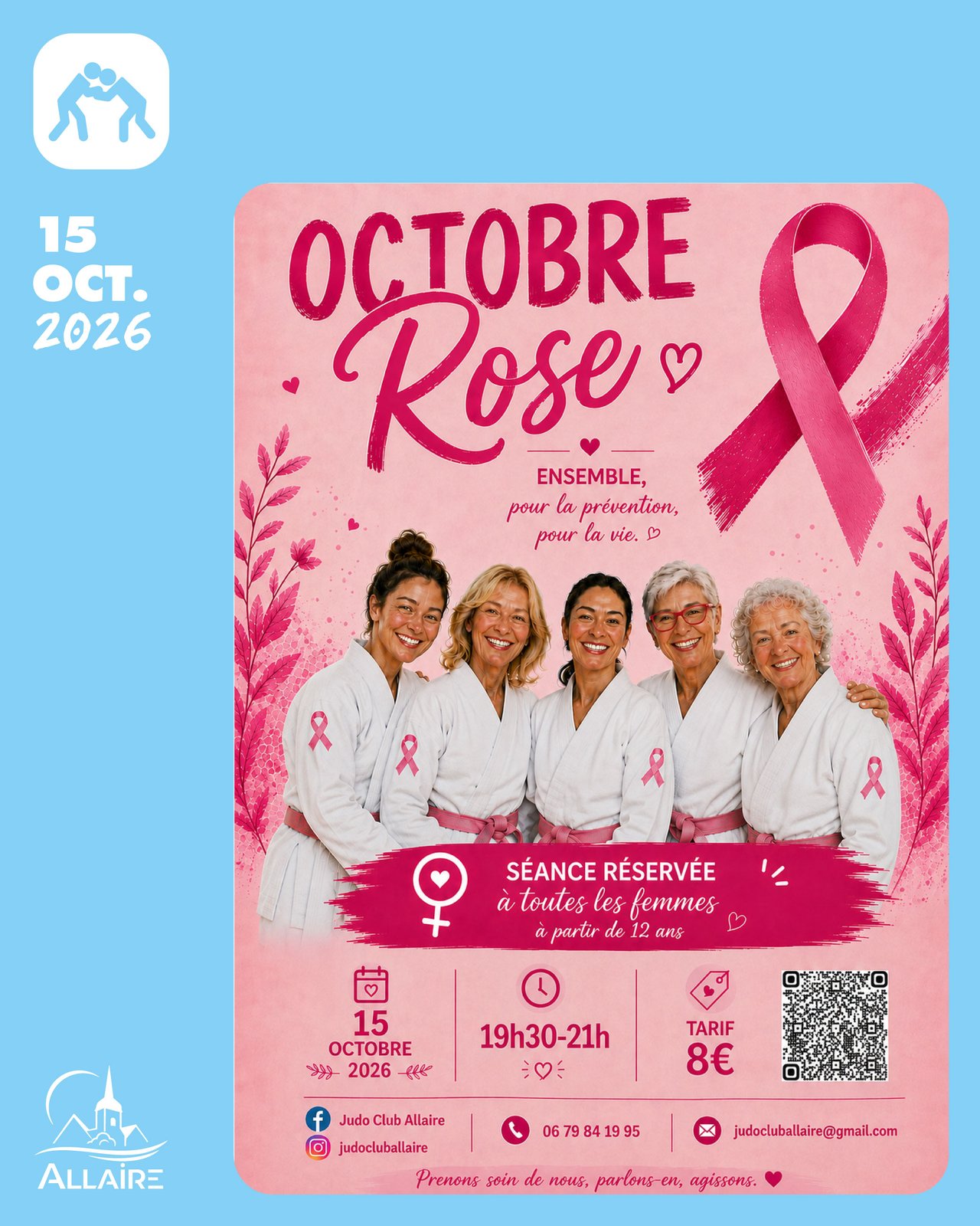 Octobre rose au Judo club d’Allaire