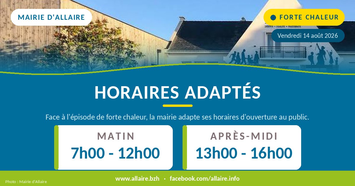 Fortes chaleurs : la mairie adapte ses horaires d’ouverture au public