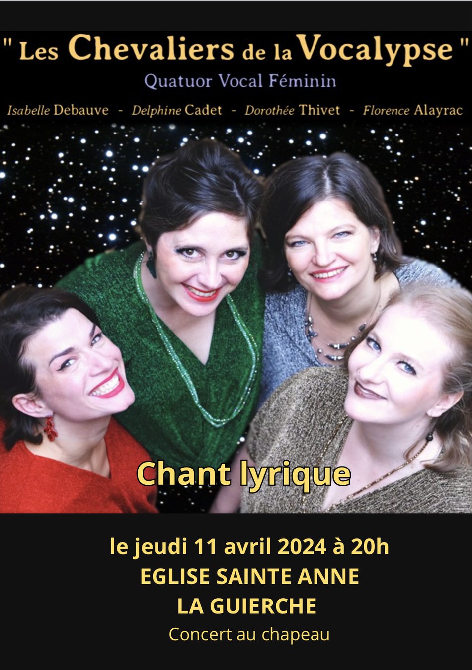CONCERT DE CHANTS LYRIQUES AVEC L'ENSEMBLE VOCAL "LES CHEVALIERS DE LA ...