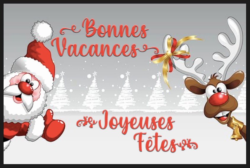 Bonnes vacances de Noël à tous