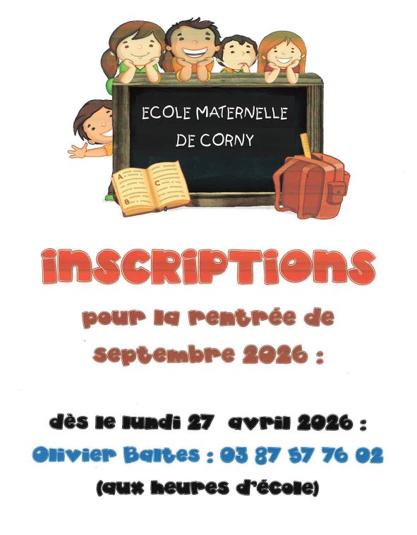Inscriptions école maternelle - rentrée de septembre 2026