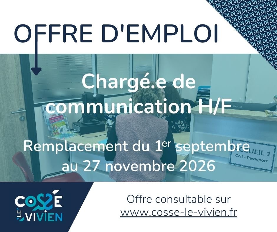 Offre d'emploi - Charg.e de communication