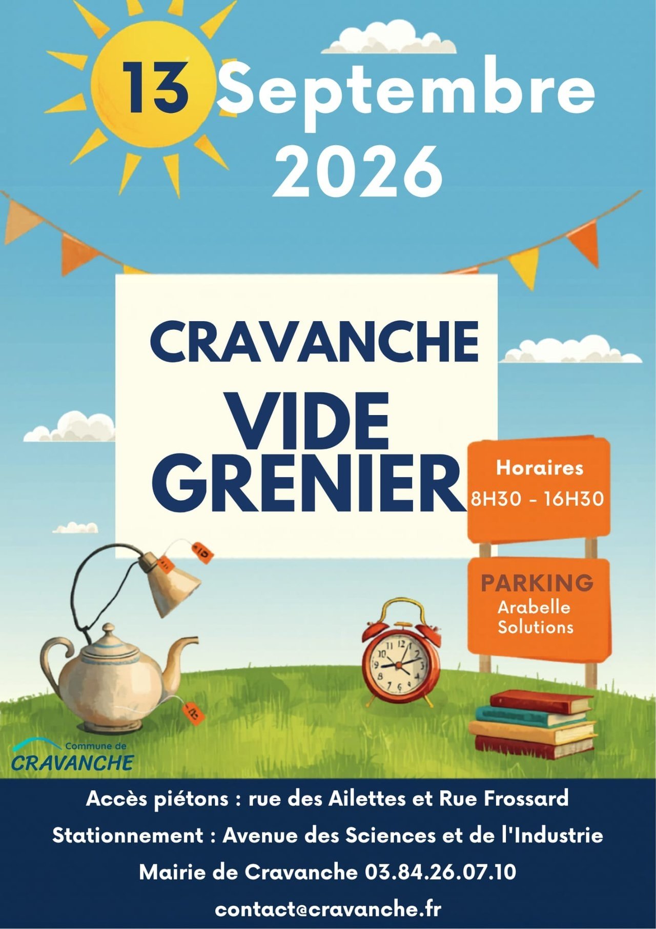 Affiche vide-grenier de Cravanche 2026