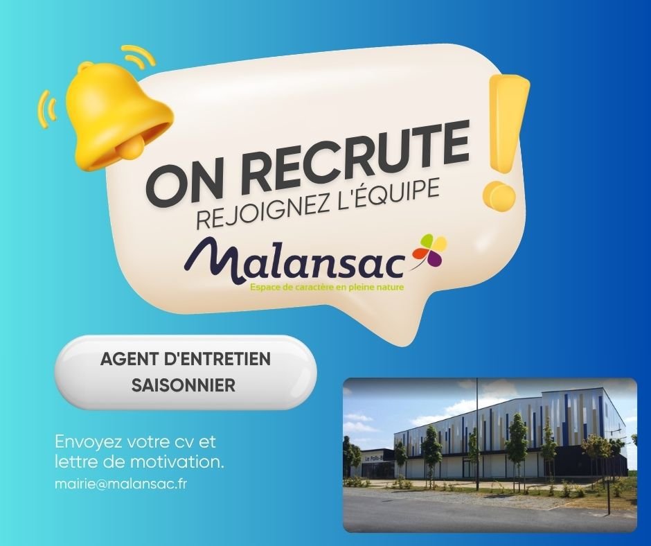📢 La commune recrute !