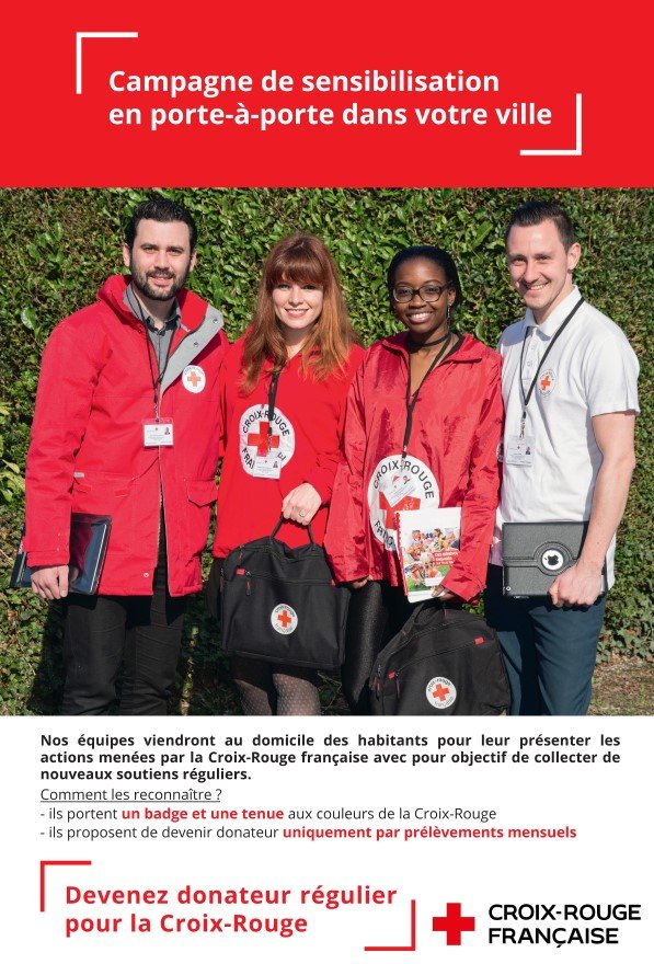 🚪 Campagne de porte-à-porte de la Croix Rouge du 1er décembre au 3 janvier.