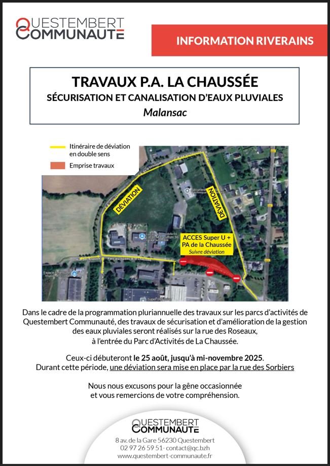 Travaux P.A. LA CHAUSSÉE