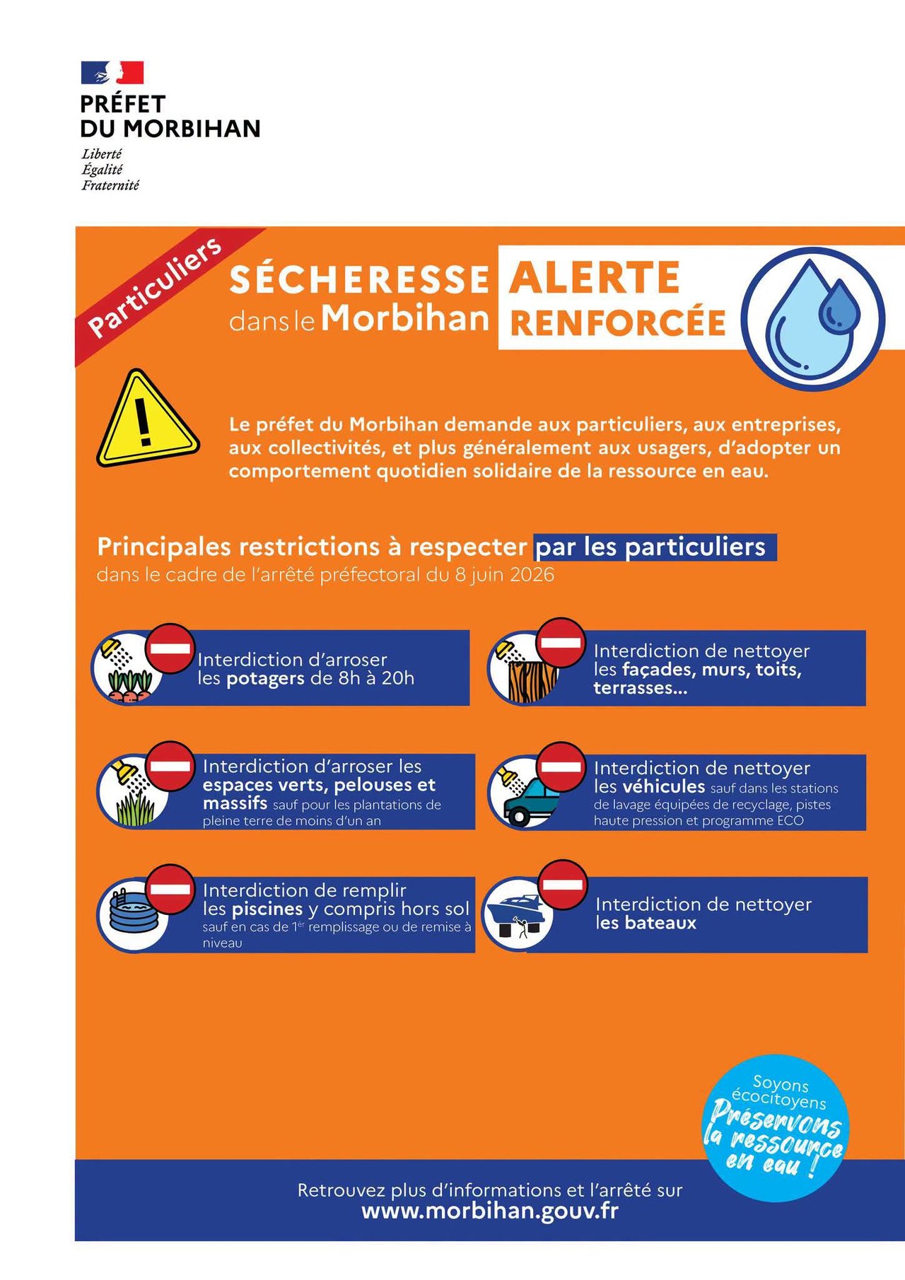 ⚠️ Sécheresse : alerte renforcée ⚠️
