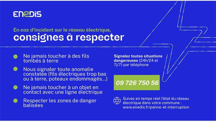 Tempête Austen : consignes d&rsquo;Enedis en cas d&rsquo;incident