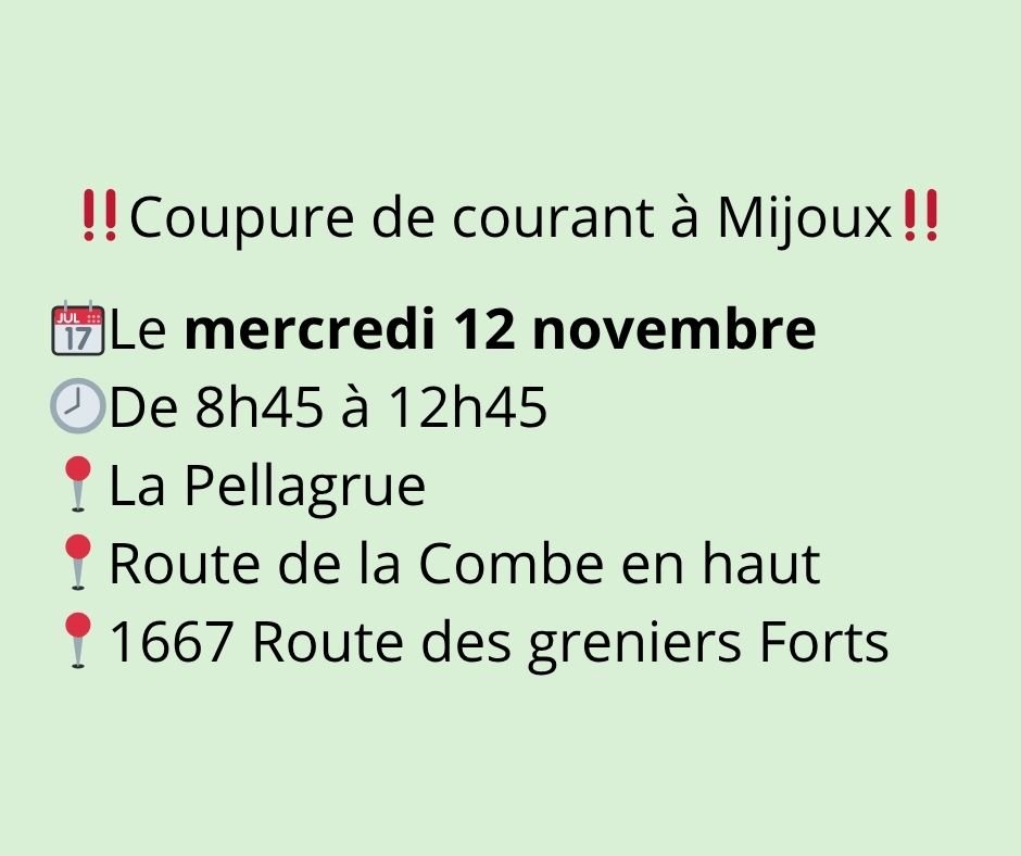 Coupure de d'électricité