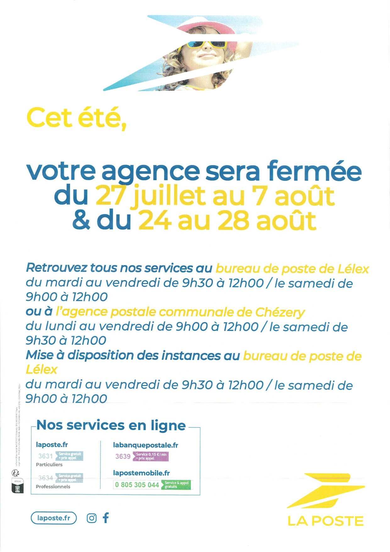 Fermeture Agence Postale Communale de Mijoux