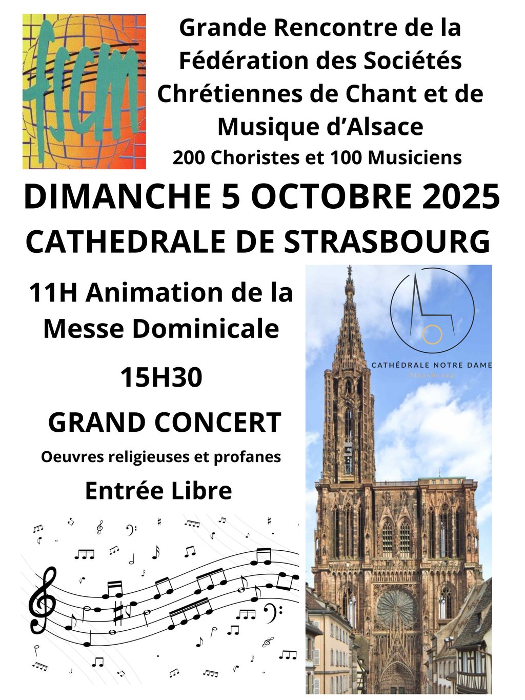 Concert à la cathédrale de Strasbourg avec la participation d