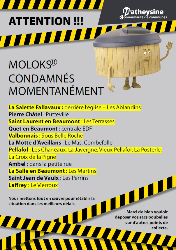 Condamnation momentanée des moloks à Putteville