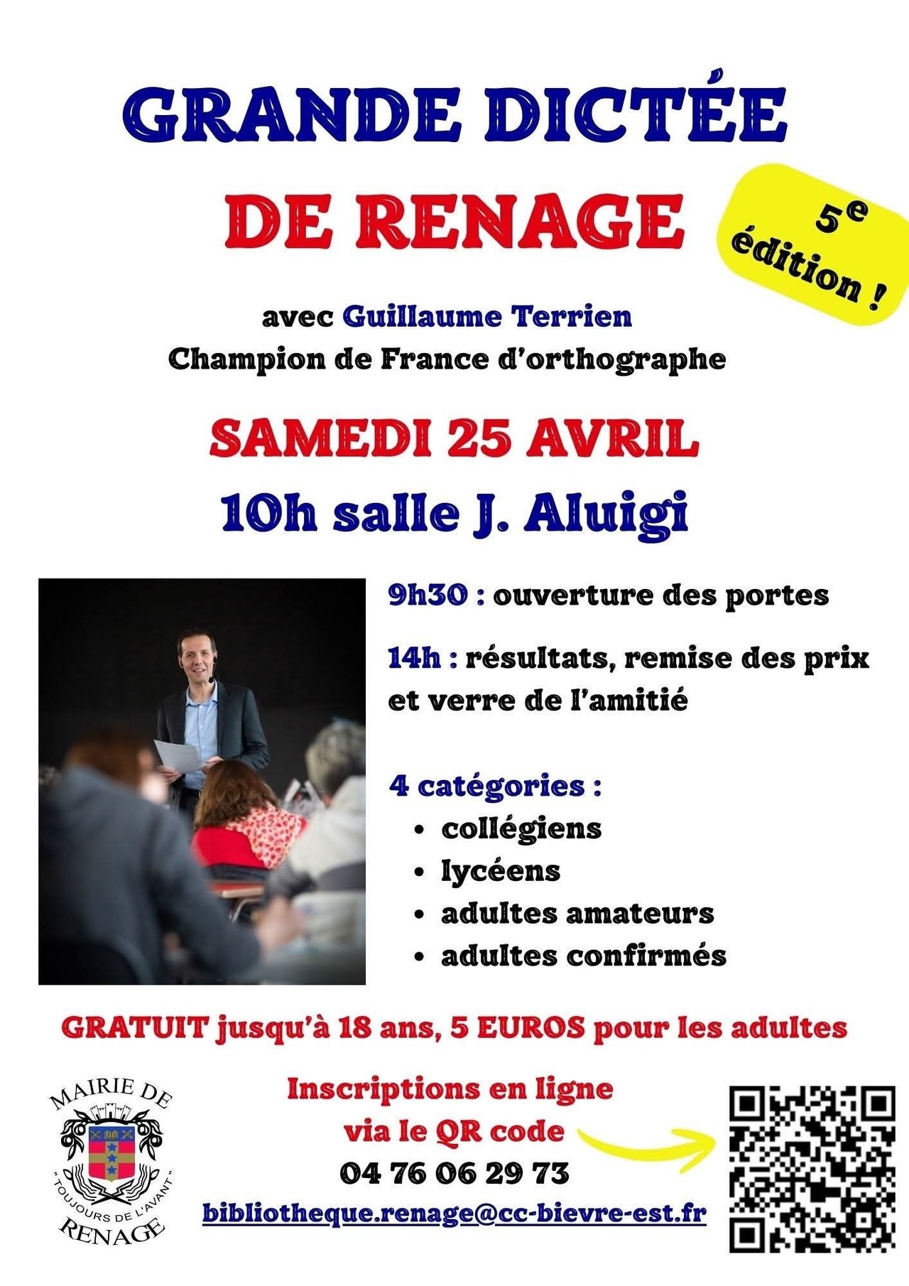 [ ️ La Grande Dictée de Renage]