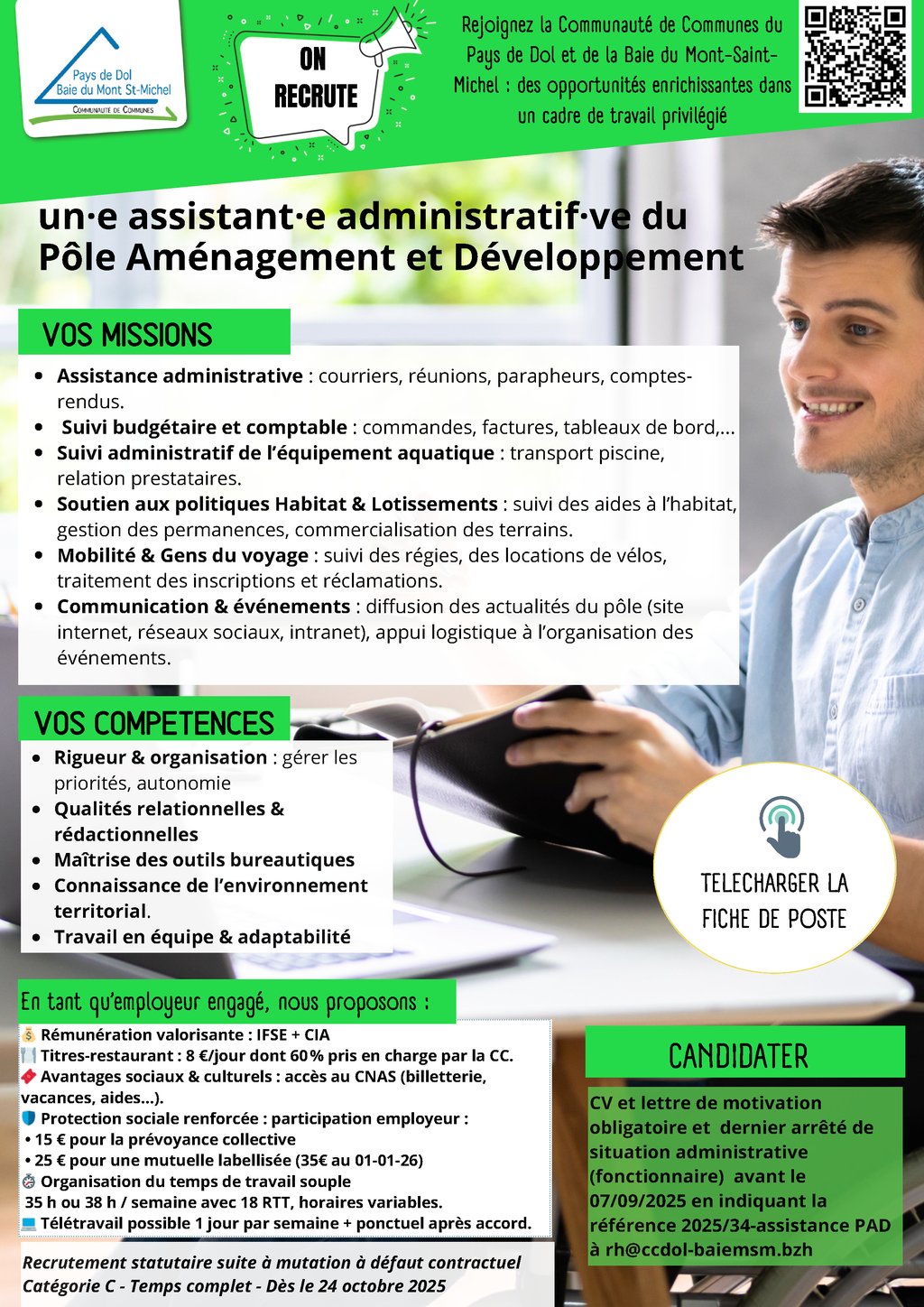 La Communauté de communes recrute