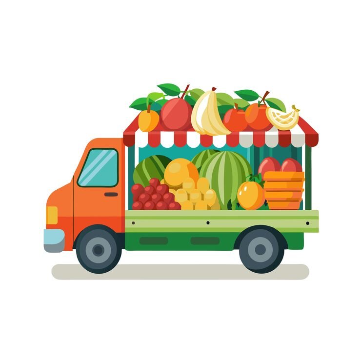 Camion de fruits et légumes 🍎🍐🥦🥕