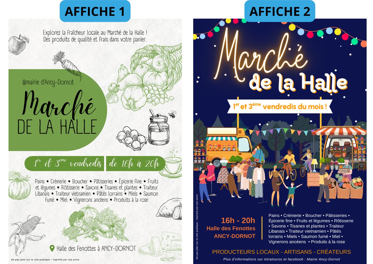 Choix affiche Marché de la Halle