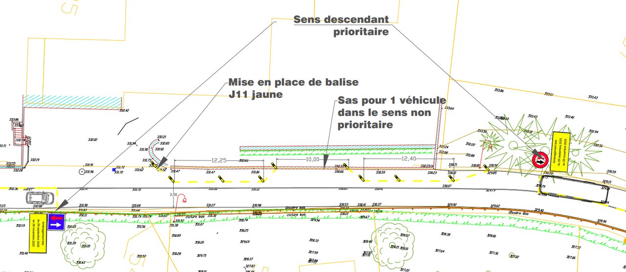 Aménagement voirie Rte de La Villette - Chicane