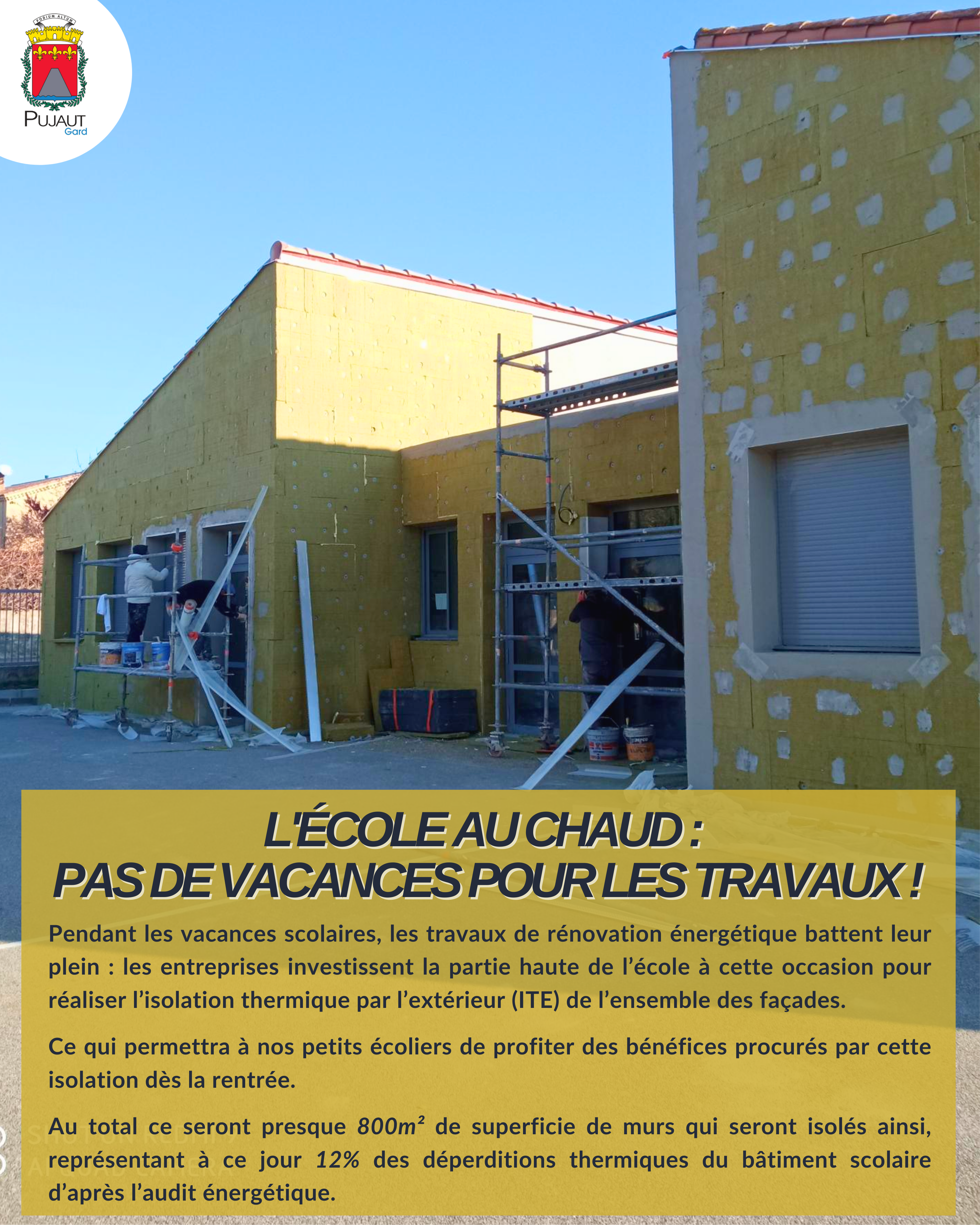 L'école au chaud : pas de vacances pour les travaux !