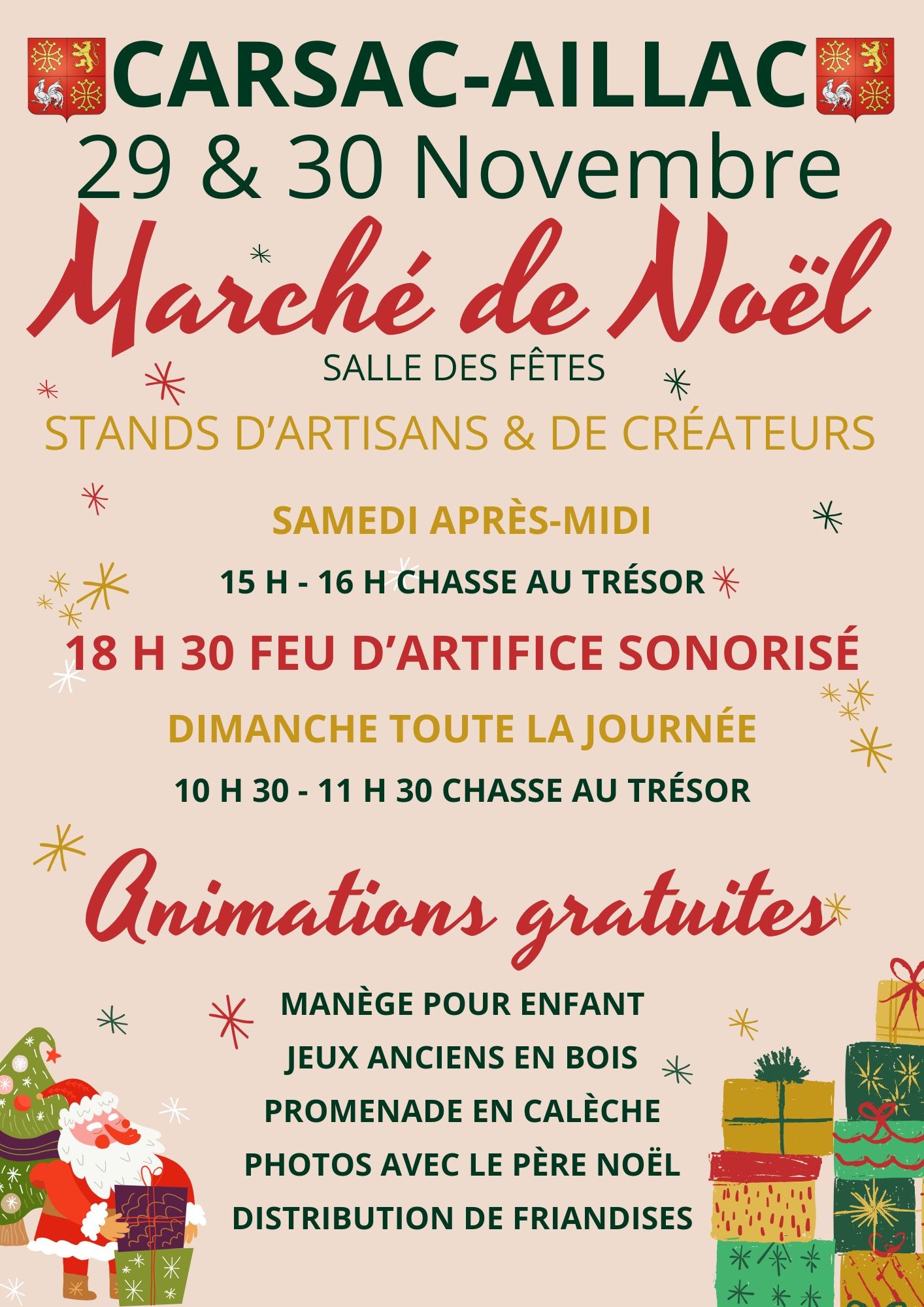 Marché de noël 2025 carsac-aillac