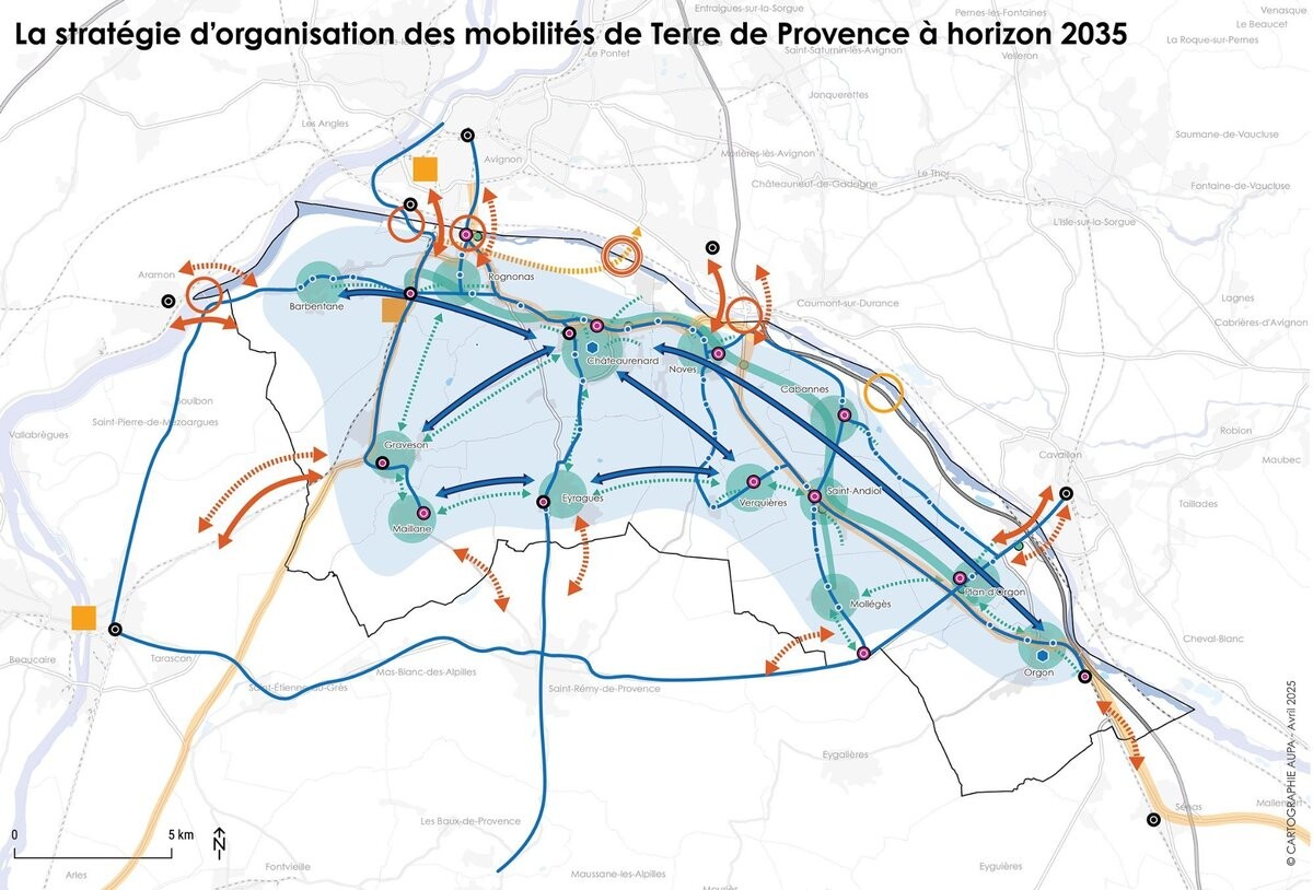 carte plan de mobilité 2025 2035 Terre de Provence