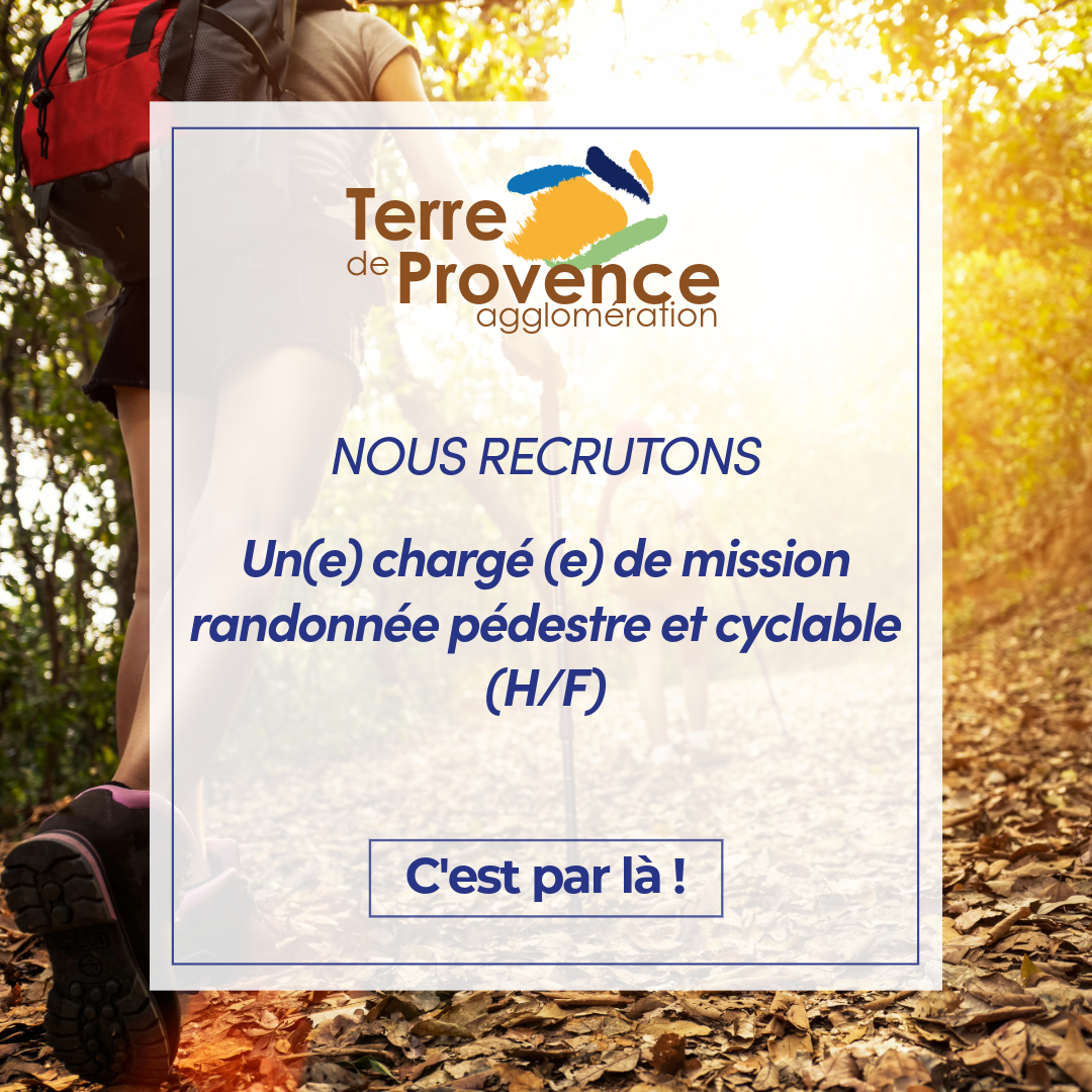offre emploi chargé mission randonnée pédestre et cyclable