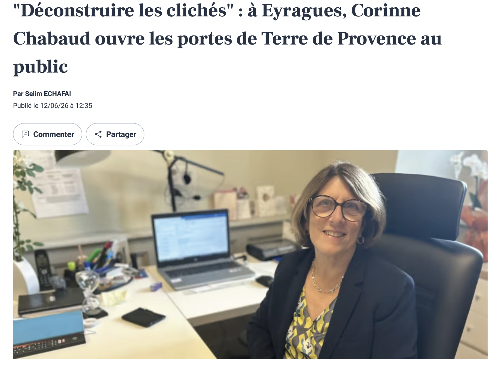 Publication La Provence du 12/06/26