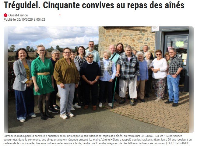 Ouest France du 20 octobre 2026