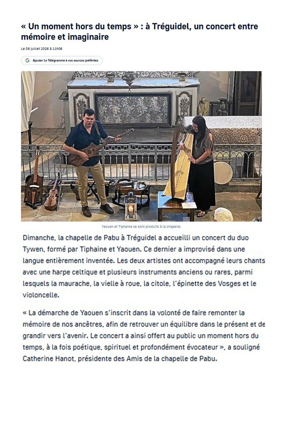 le télégramme 
