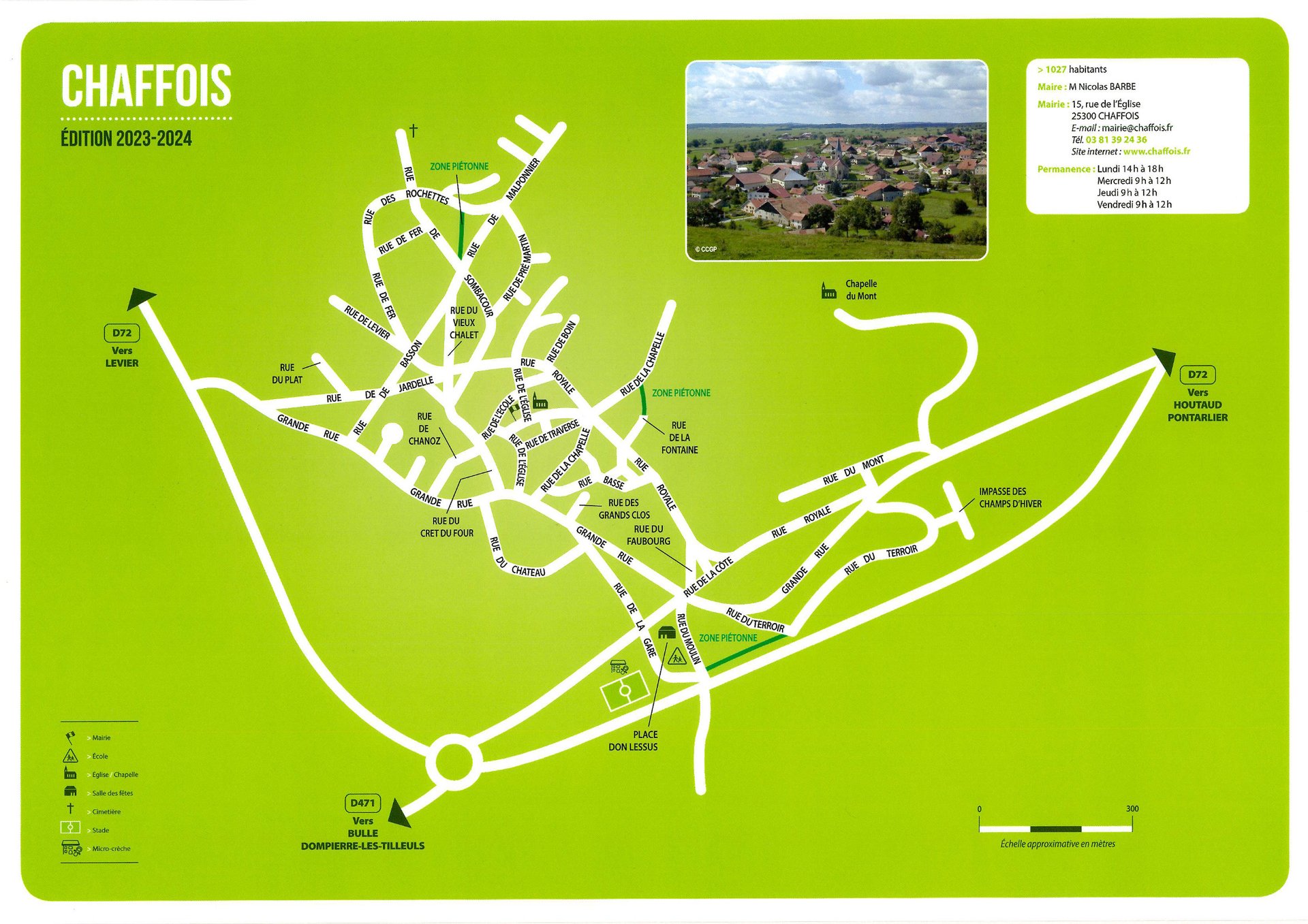 Plan de la commune de Chaffois