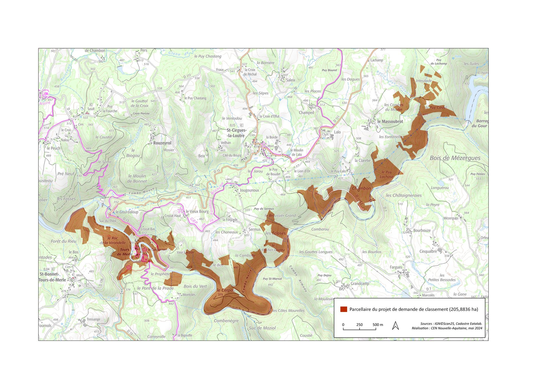 La RNR des Gorges de la Maronne et Tours de Merle