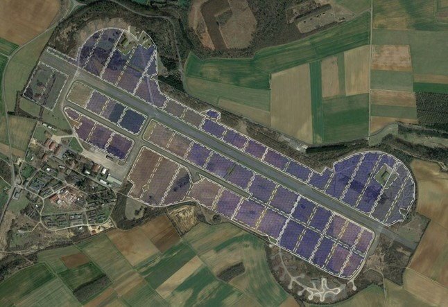 Zone couverte par les 364 000 panneaux photovoltaïques 
