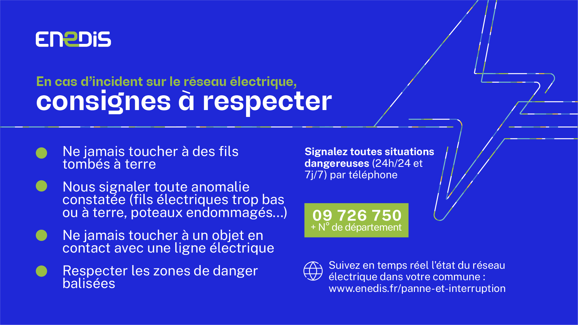 En cas d'incident sur le réseau électrique d'ENEDIS